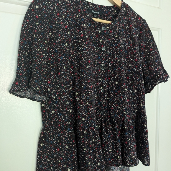 Madewell "Studio Ruffle Hem Top in Starry Night" - Picture 10 of 11